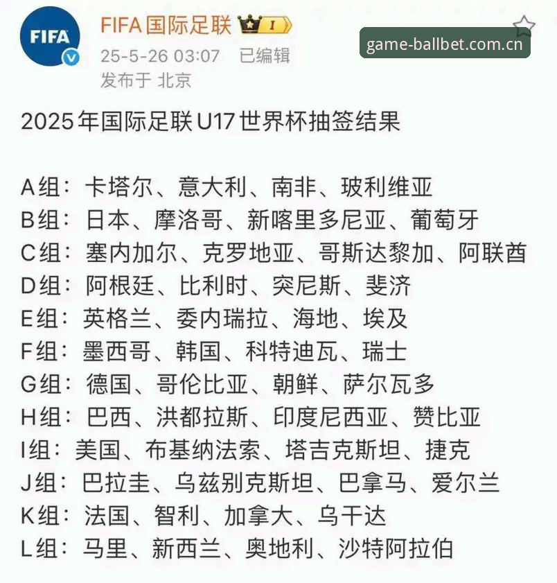 U17世界杯抽签结果深度解读：中国青训队伍突围实用指南